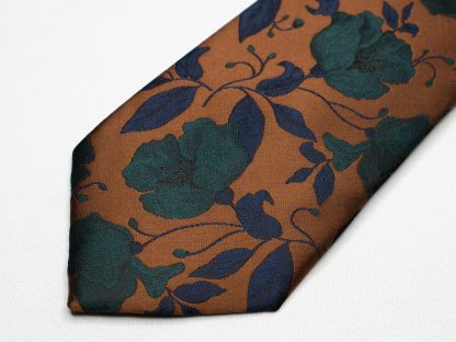 Burnt Orange Floral Tie - Image 5